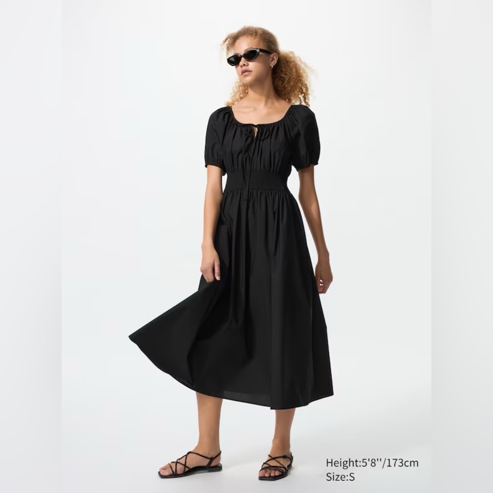 Uniqlo Black Midi Dress - Small